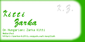 kitti zarka business card